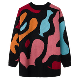 Jersey Punto Oversize Geométrico - ECRU