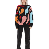 Jersey Punto Oversize Geométrico - ECRU