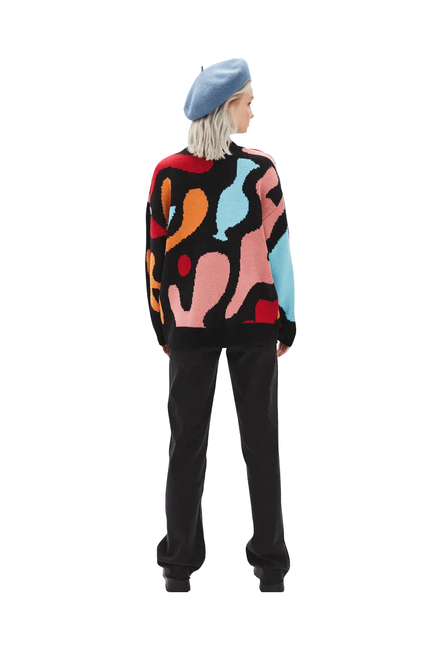 Jersey Punto Oversize Geométrico - ECRU