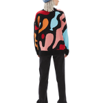 Jersey Punto Oversize Geométrico - ECRU