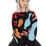 Jersey Punto Oversize Geométrico - ECRU