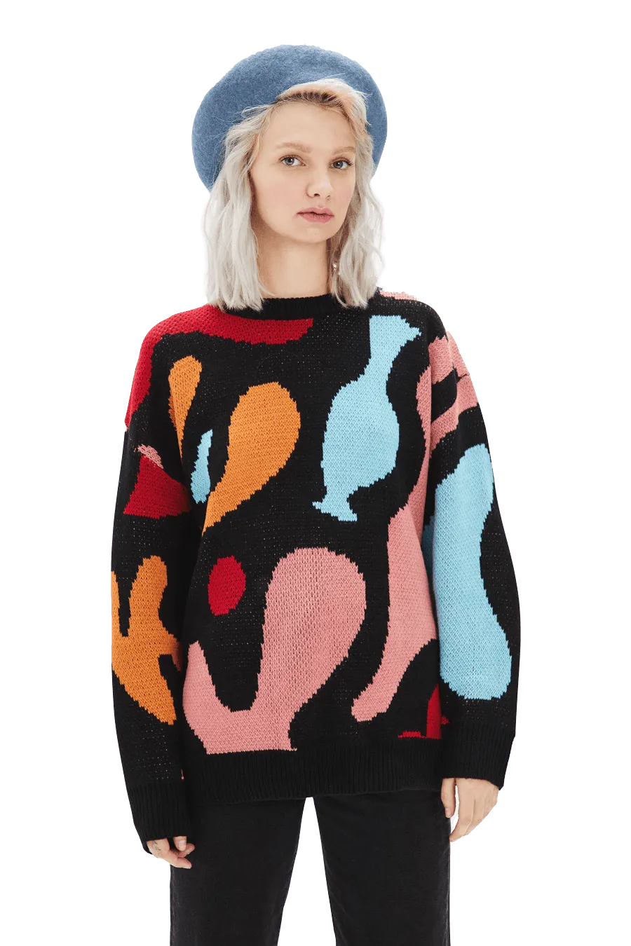 Jersey Punto Oversize Geométrico - ECRU