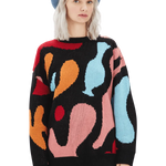 Jersey Punto Oversize Geométrico - ECRU