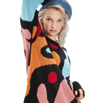 Jersey Punto Oversize Geométrico - ECRU