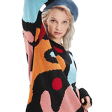 Jersey Punto Oversize Geométrico - ECRU