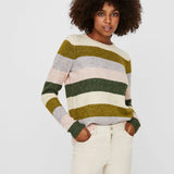 JERSEY PUNTO RAYAS - ECRU