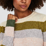 JERSEY PUNTO RAYAS - ECRU