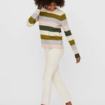 JERSEY PUNTO RAYAS - ECRU