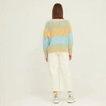 Jersey Rayas Pastel - ECRU