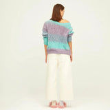 Jersey Rayas Pastel - ECRU