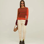 Jersey Rayas Skiny - ECRU