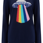 Jersey Rita Azul marino, UFO Rainbow Beam - ECRU