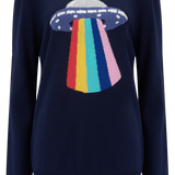 Jersey Rita Azul marino, UFO Rainbow Beam - ECRU