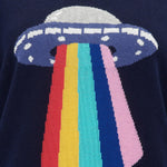 Jersey Rita Azul marino, UFO Rainbow Beam - ECRU