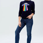 Jersey Rita Azul marino, UFO Rainbow Beam - ECRU