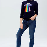 Jersey Rita Azul marino, UFO Rainbow Beam - ECRU