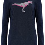 Jersey Rita Navy, Sparkle T-Rex - ECRU