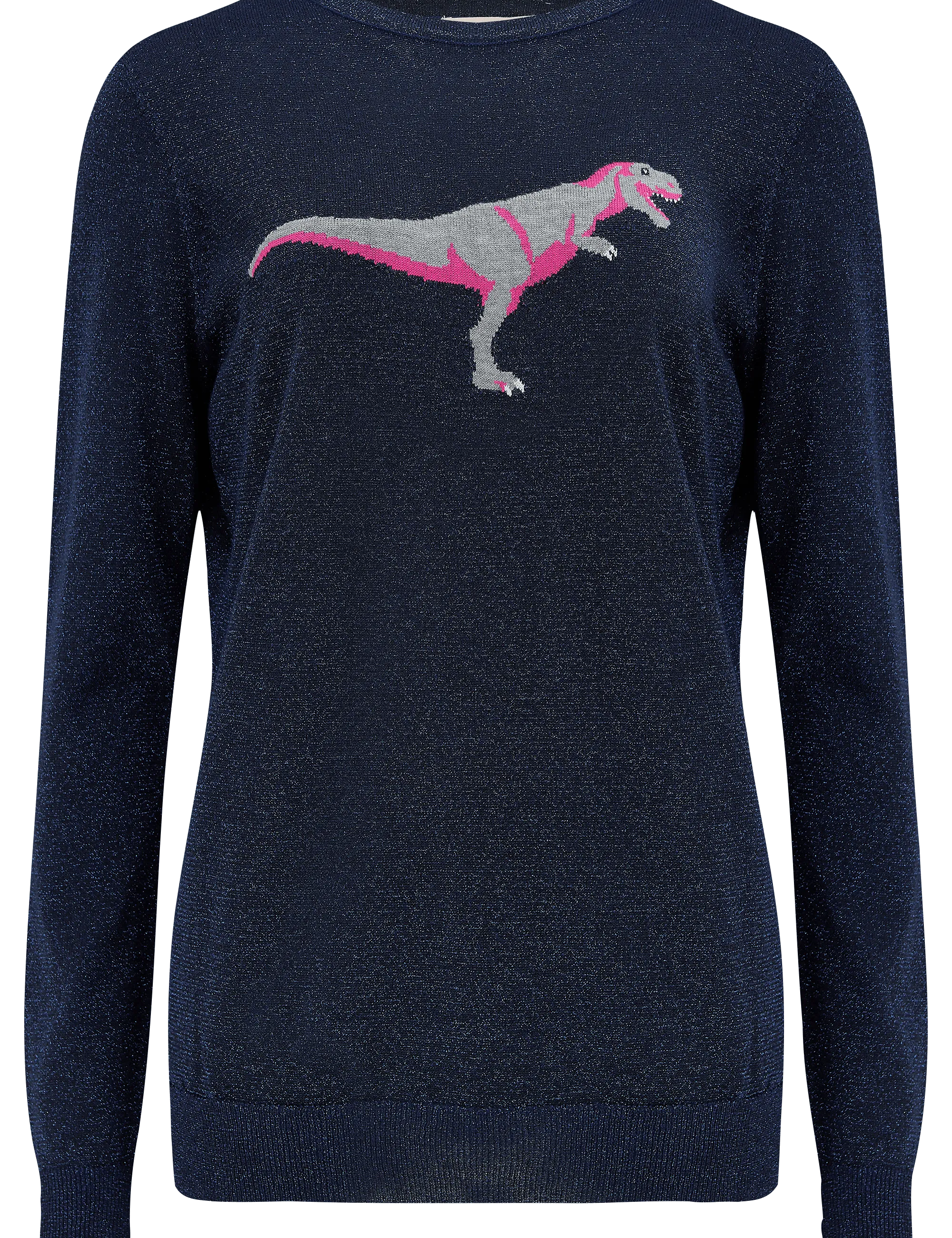 Jersey Rita Navy, Sparkle T-Rex - ECRU
