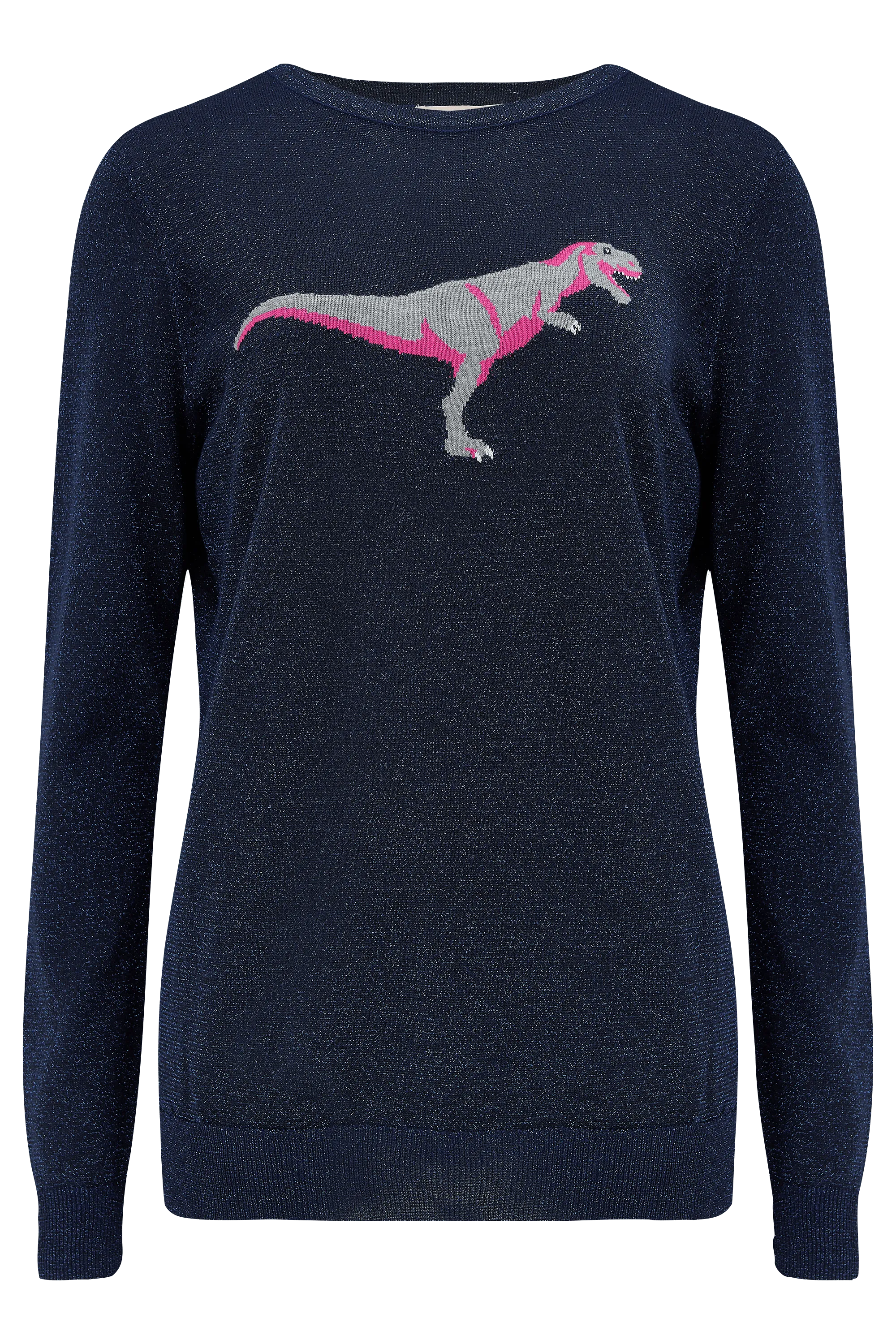 Jersey Rita Navy, Sparkle T-Rex - ECRU