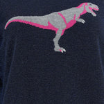 Jersey Rita Navy, Sparkle T-Rex - ECRU