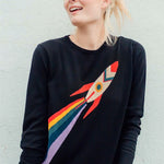 Jersey Rita Negro Retro Rocket - ECRU