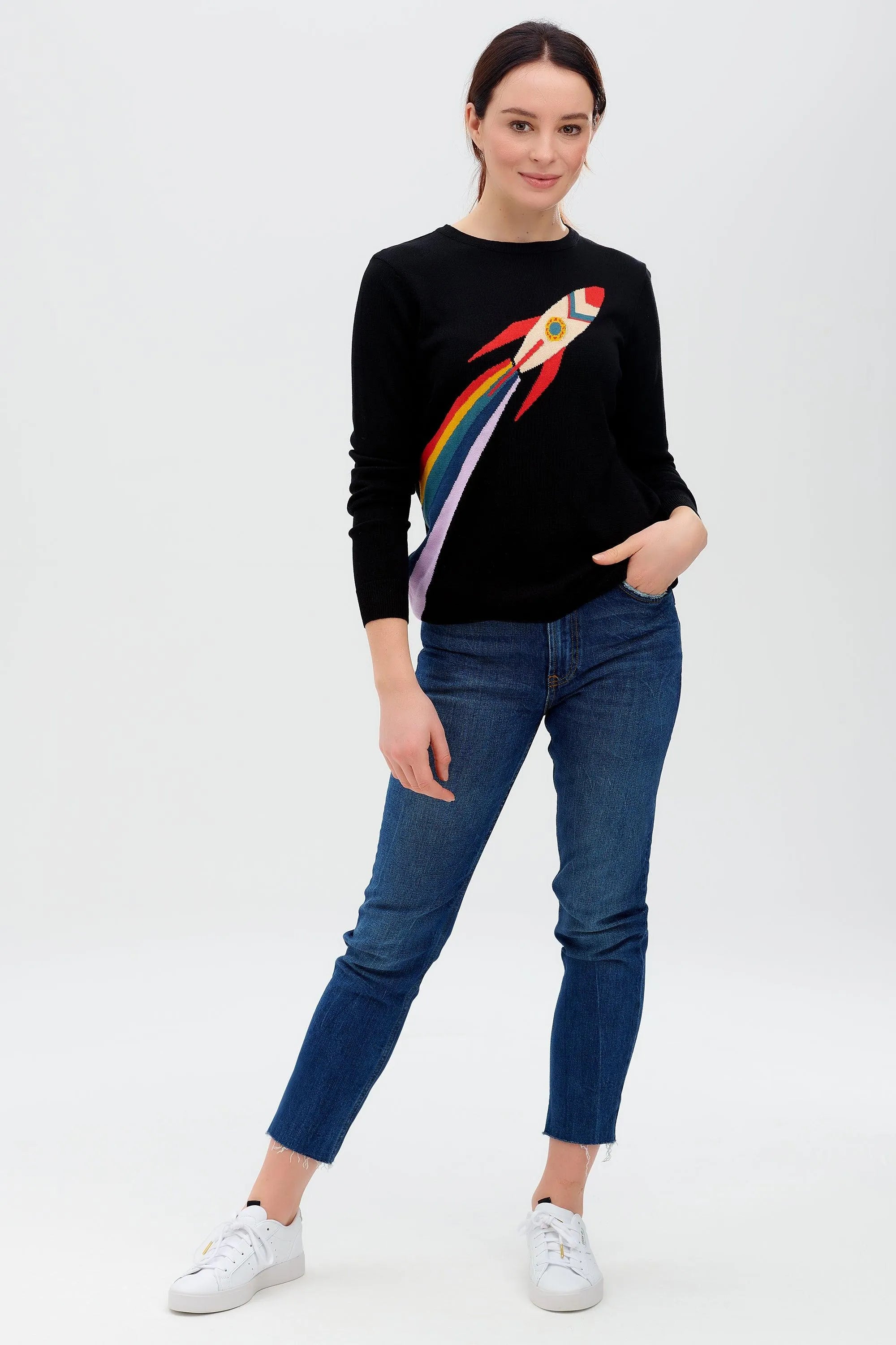 Jersey Rita Negro Retro Rocket - ECRU