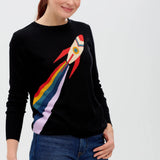 Jersey Rita Negro Retro Rocket - ECRU