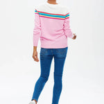 Jersey Rita Pink Rainbow Split - ECRU