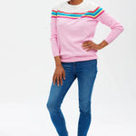 Jersey Rita Pink Rainbow Split - ECRU