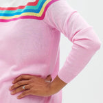 Jersey Rita Pink Rainbow Split - ECRU