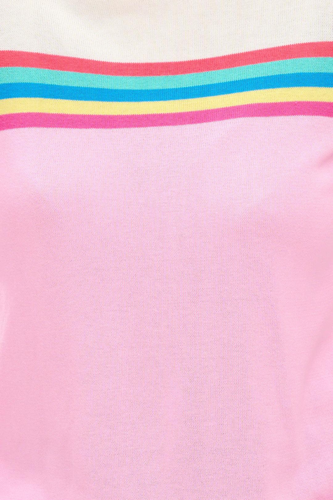 Jersey Rita Pink Rainbow Split - ECRU