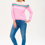 Jersey Rita Pink Rainbow Split - ECRU