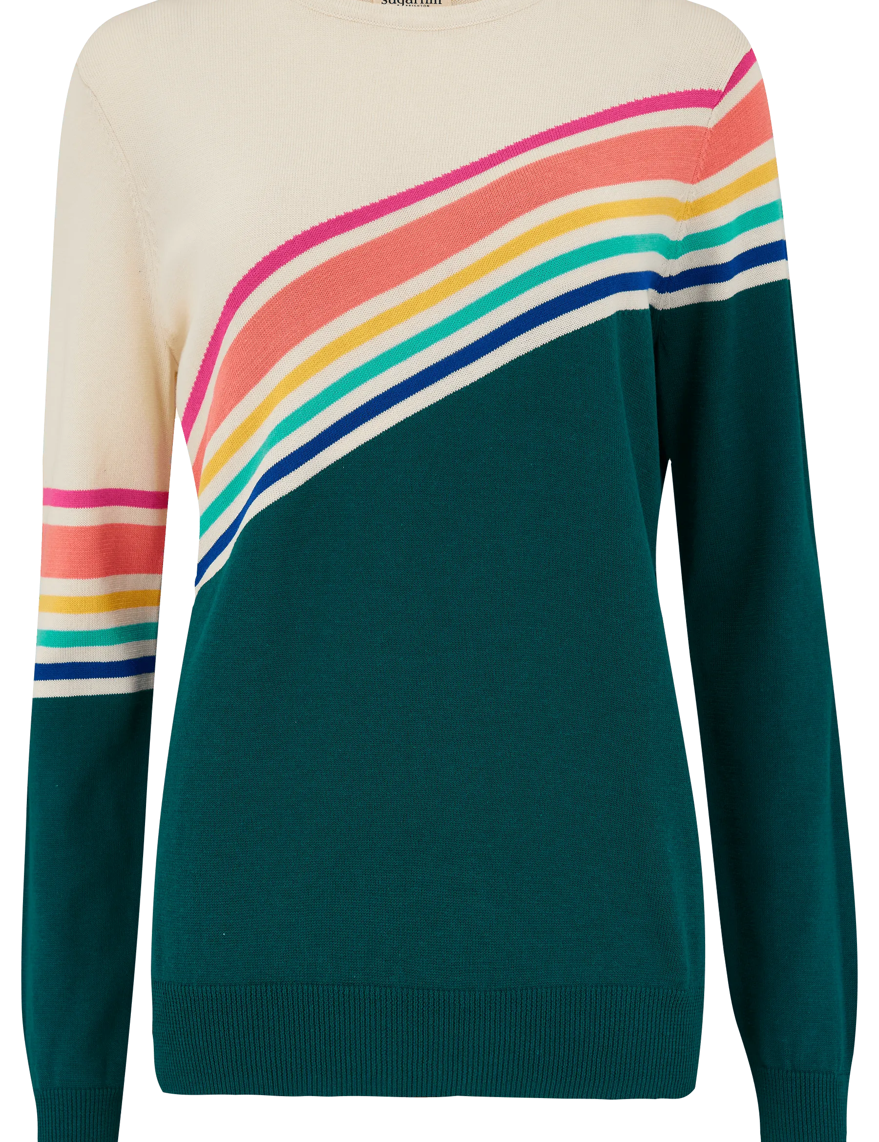 Jersey Rita Verde azulado, espectro fracturado - ECRU