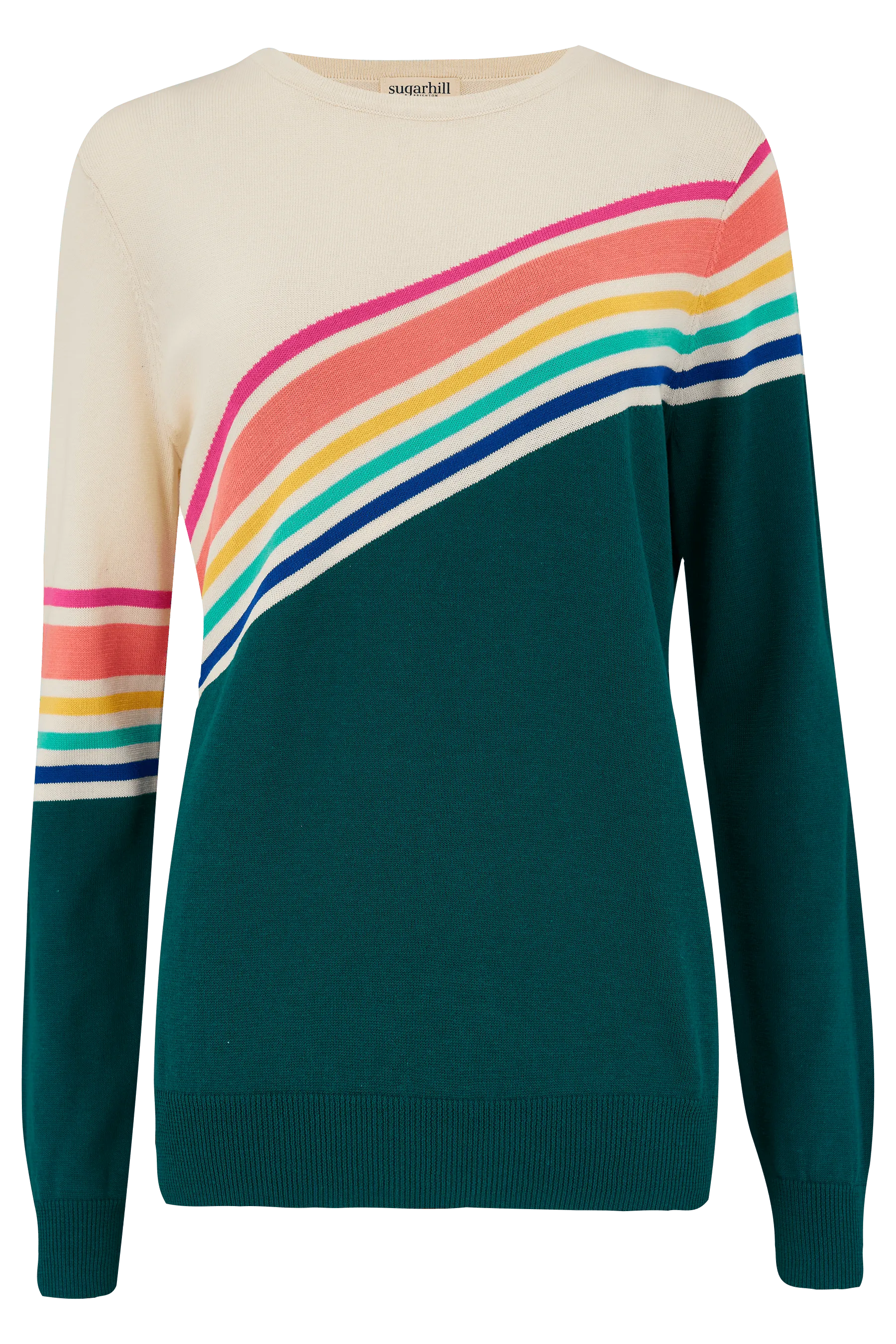 Jersey Rita Verde azulado, espectro fracturado - ECRU