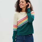 Jersey Rita Verde azulado, espectro fracturado - ECRU