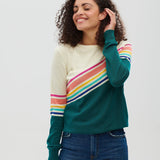 Jersey Rita Verde azulado, espectro fracturado - ECRU