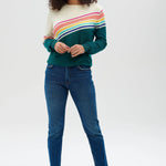 Jersey Rita Verde azulado, espectro fracturado - ECRU