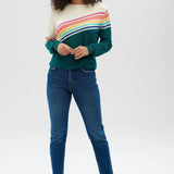 Jersey Rita Verde azulado, espectro fracturado - ECRU