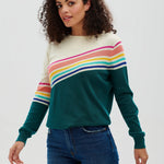 Jersey Rita Verde azulado, espectro fracturado - ECRU