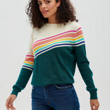 Jersey Rita Verde azulado, espectro fracturado - ECRU