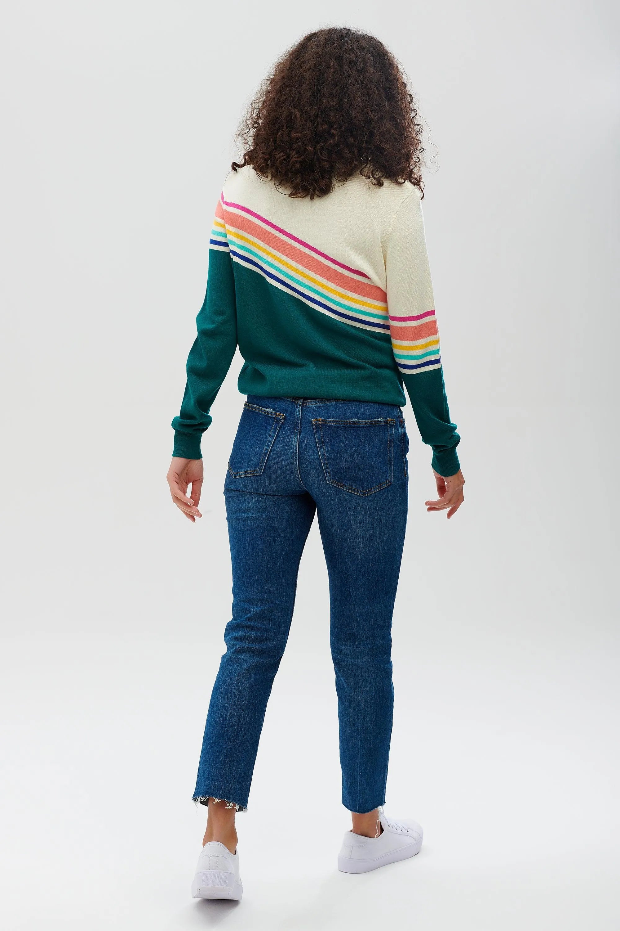 Jersey Rita Verde azulado, espectro fracturado - ECRU