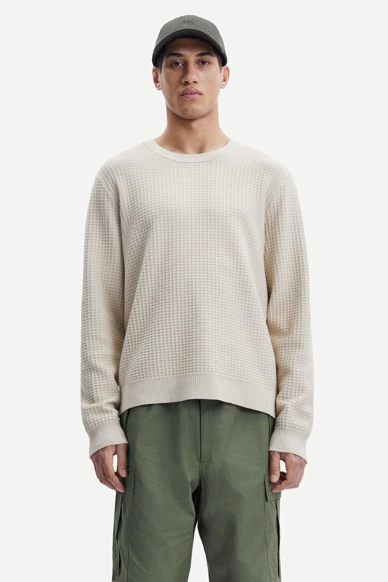 Jersey Samsøe Samsøe Derek Crew Neck 10490 Oatmeal - ECRU