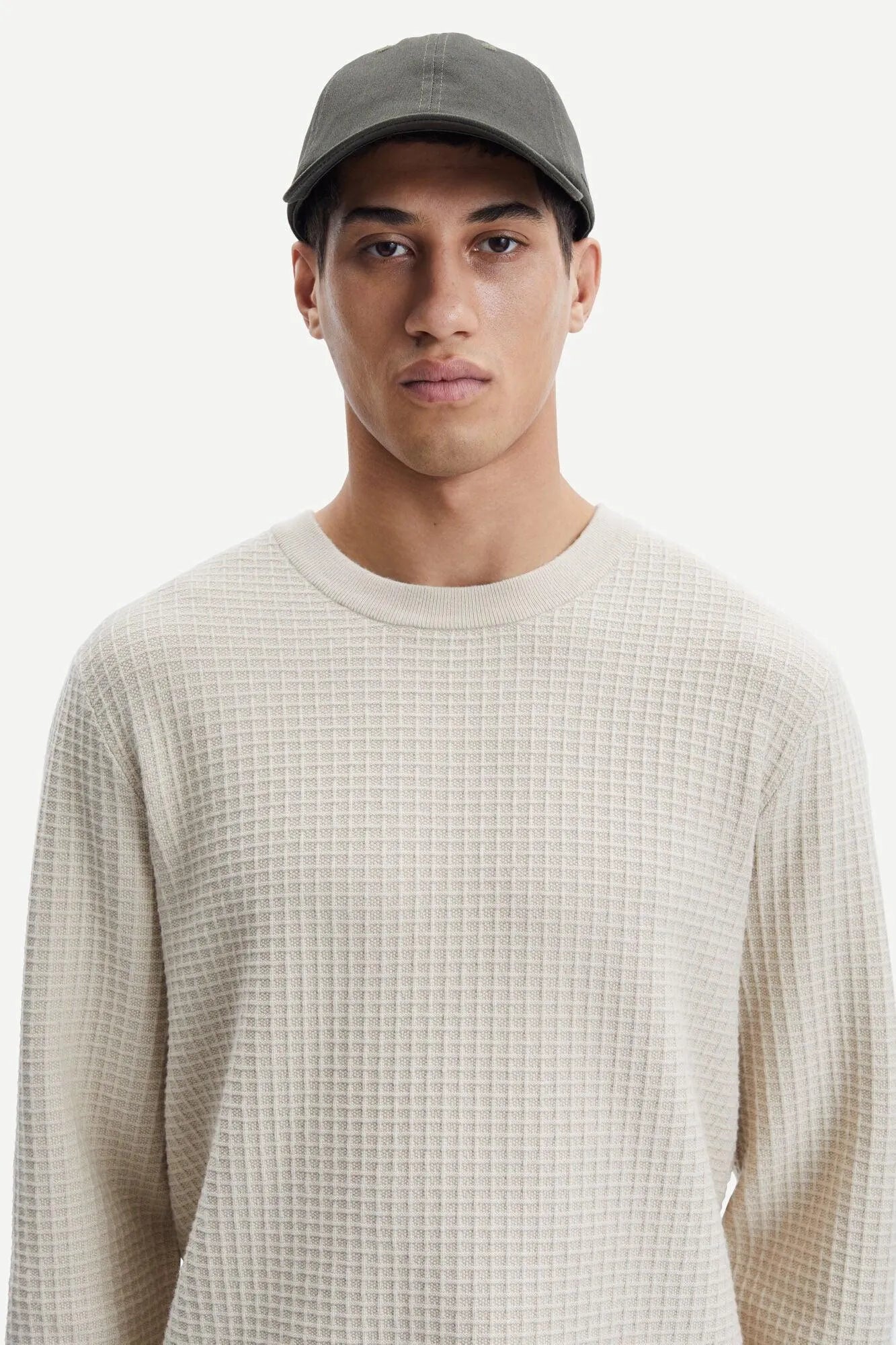 Jersey Samsøe Samsøe Derek Crew Neck 10490 Oatmeal - ECRU