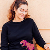 Jersey Stacey Negro T-rex Pop - ECRU