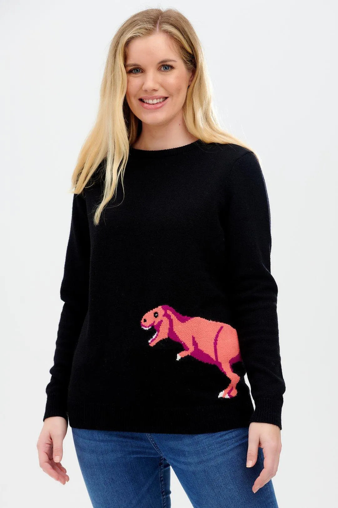 Jersey Stacey Negro T-rex Pop - ECRU