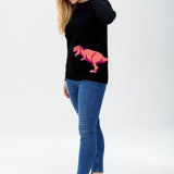 Jersey Stacey Negro T-rex Pop - ECRU