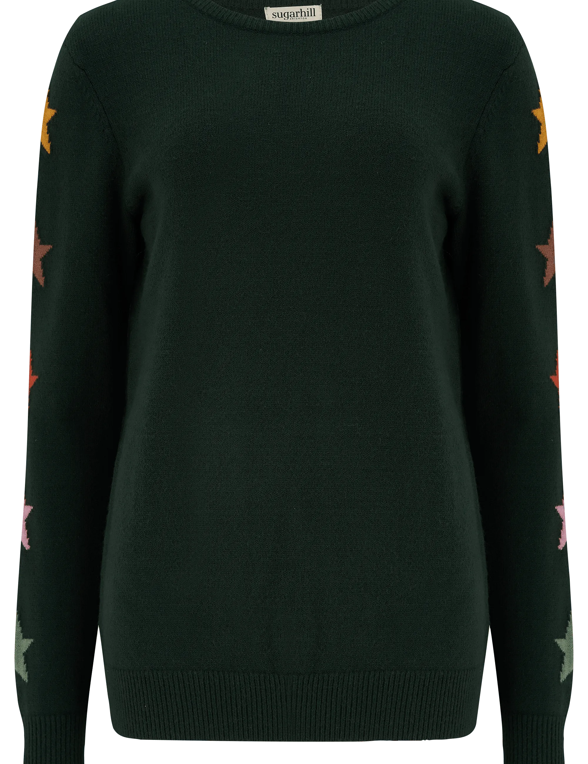 Jersey Stacey Verde, mangas de estrella otoñal - ECRU