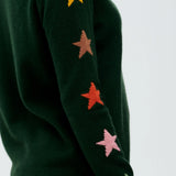 Jersey Stacey Verde, mangas de estrella otoñal - ECRU