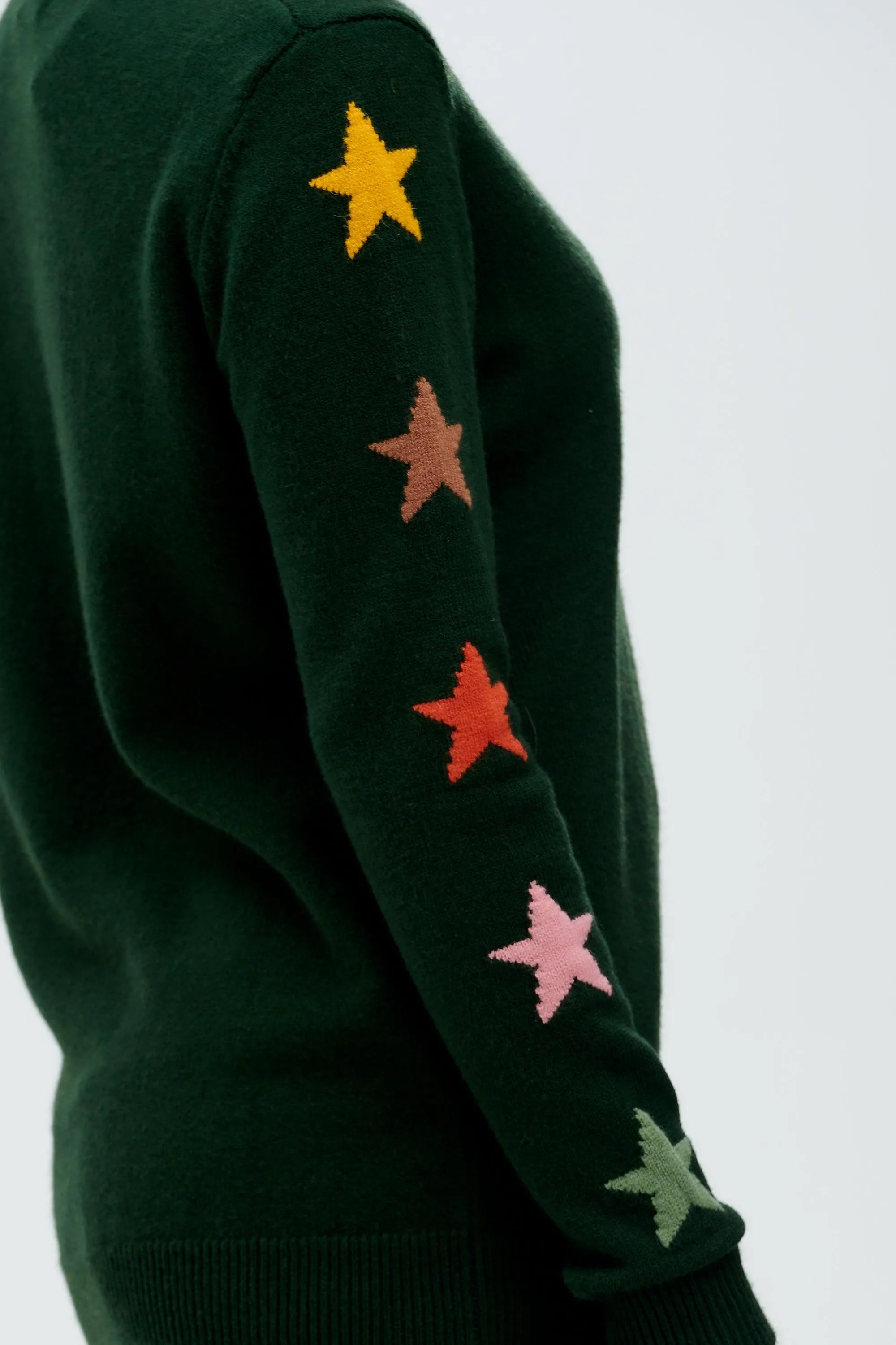 Jersey Stacey Verde, mangas de estrella otoñal - ECRU