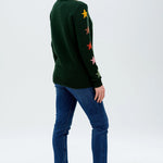 Jersey Stacey Verde, mangas de estrella otoñal - ECRU